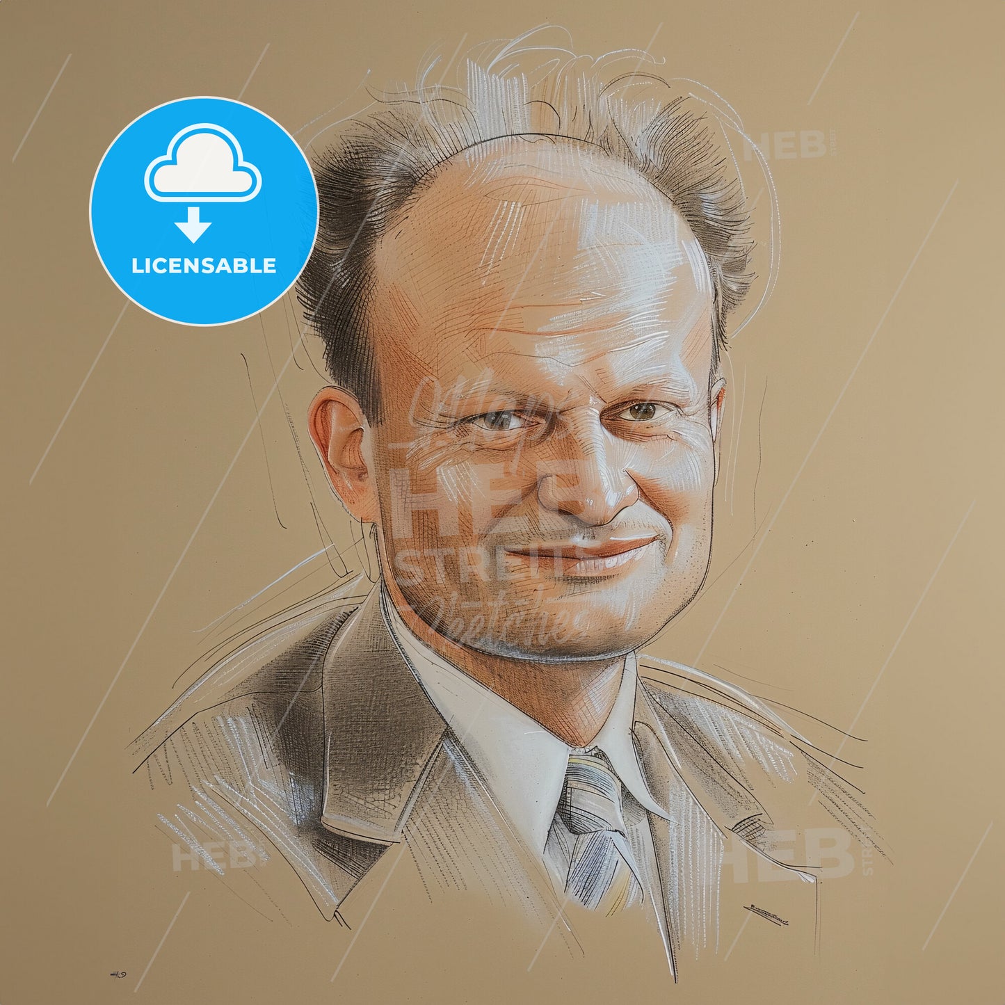 Hans Bethe, 1906 - 2005, German-American physicist - A Drawing Of A Man