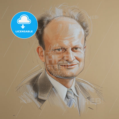 Hans Bethe, 1906 - 2005, German-American physicist - A Drawing Of A Man