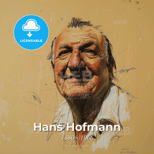 Hans Hofmann, 1880 - 1966, German-American painter - A Drawing Of A Man Print Template