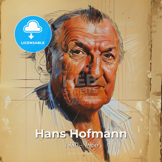 Hans Hofmann, 1880 - 1966, German-American painter - A Drawing Of A Man Print Template