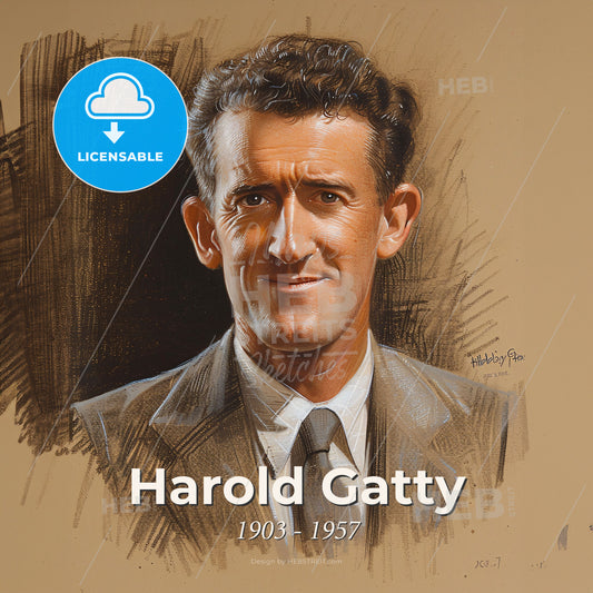 Harold Gatty, 1903 - 1957, Australian navigator and aviator - A Man In A Suit And Tie Print Template