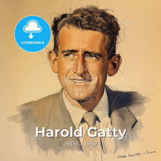 Harold Gatty, 1903 - 1957, Australian navigator and aviator - A Man In A Suit And Tie Print Template
