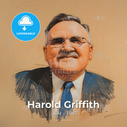 Harold Griffith, 1894 - 1985, Canadian anesthesiologist - A Man Wearing Glasses And A Suit Print Template