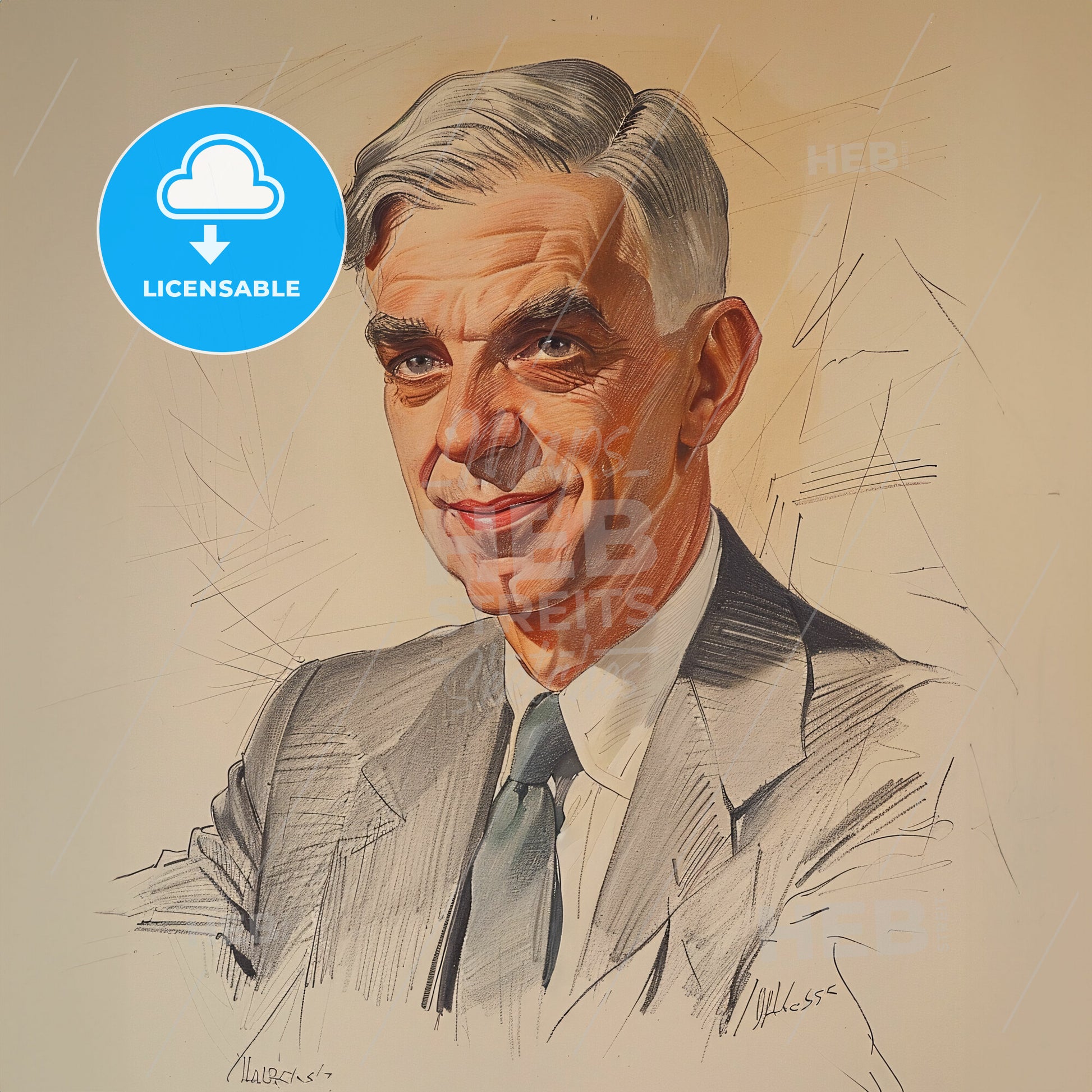 Harold Stanley, 1885 - 1963, American investment banker - A Man In A Suit And Tie