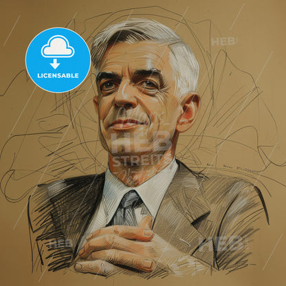 Harold Stanley, 1885 - 1963, American investment banker - A Drawing Of A Man