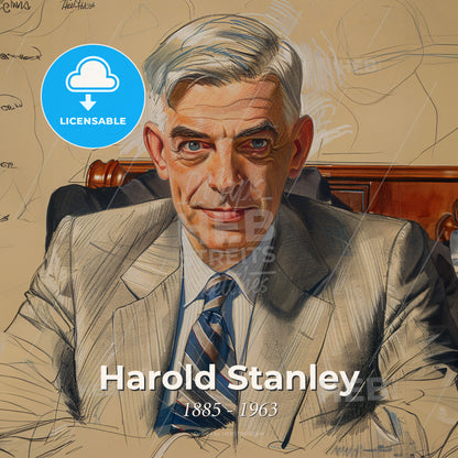 Harold Stanley, 1885 - 1963, American investment banker - A Man In A Suit Print Template