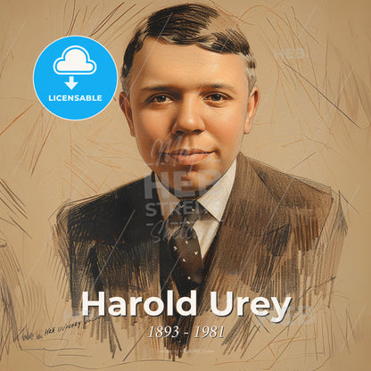 Harold Urey, 1893 - 1981, American chemist - A Man In A Suit Print Template