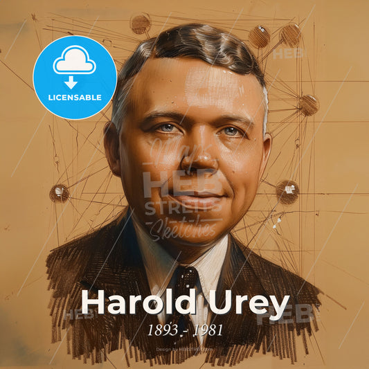 Harold Urey, 1893 - 1981, American chemist - A Man In A Suit And Tie Print Template