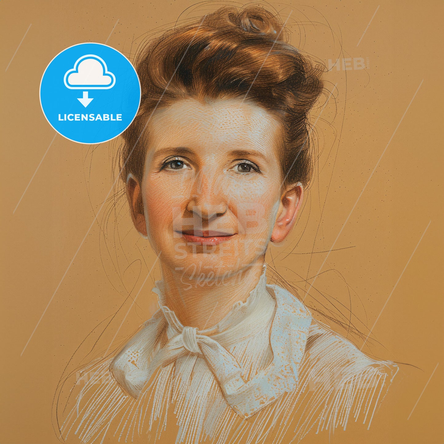 Harriet Boyd Hawes, 1871 - 1945, American archaeologist - A Woman With A White Collared Shirt