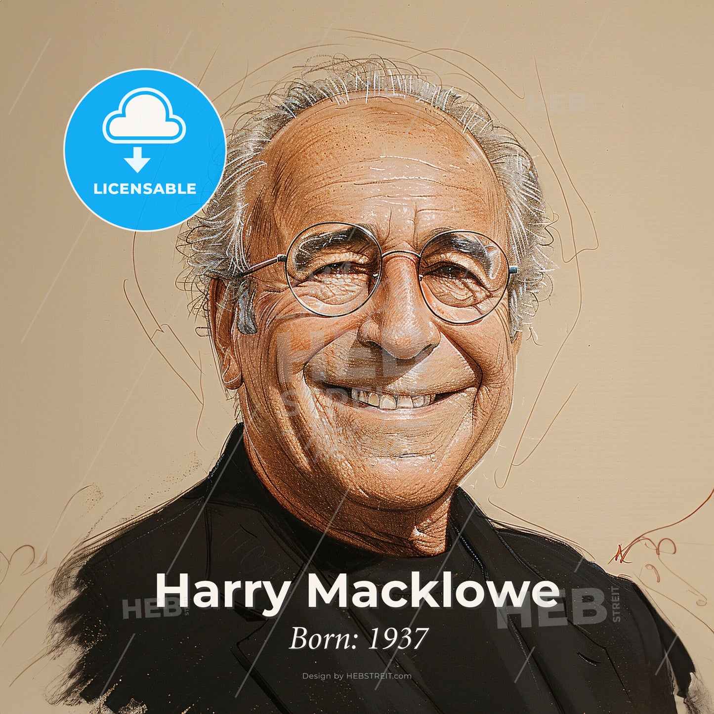 Harry Macklowe, Born: 1937, American real estate developer - A Man Smiling At The Camera Print Template