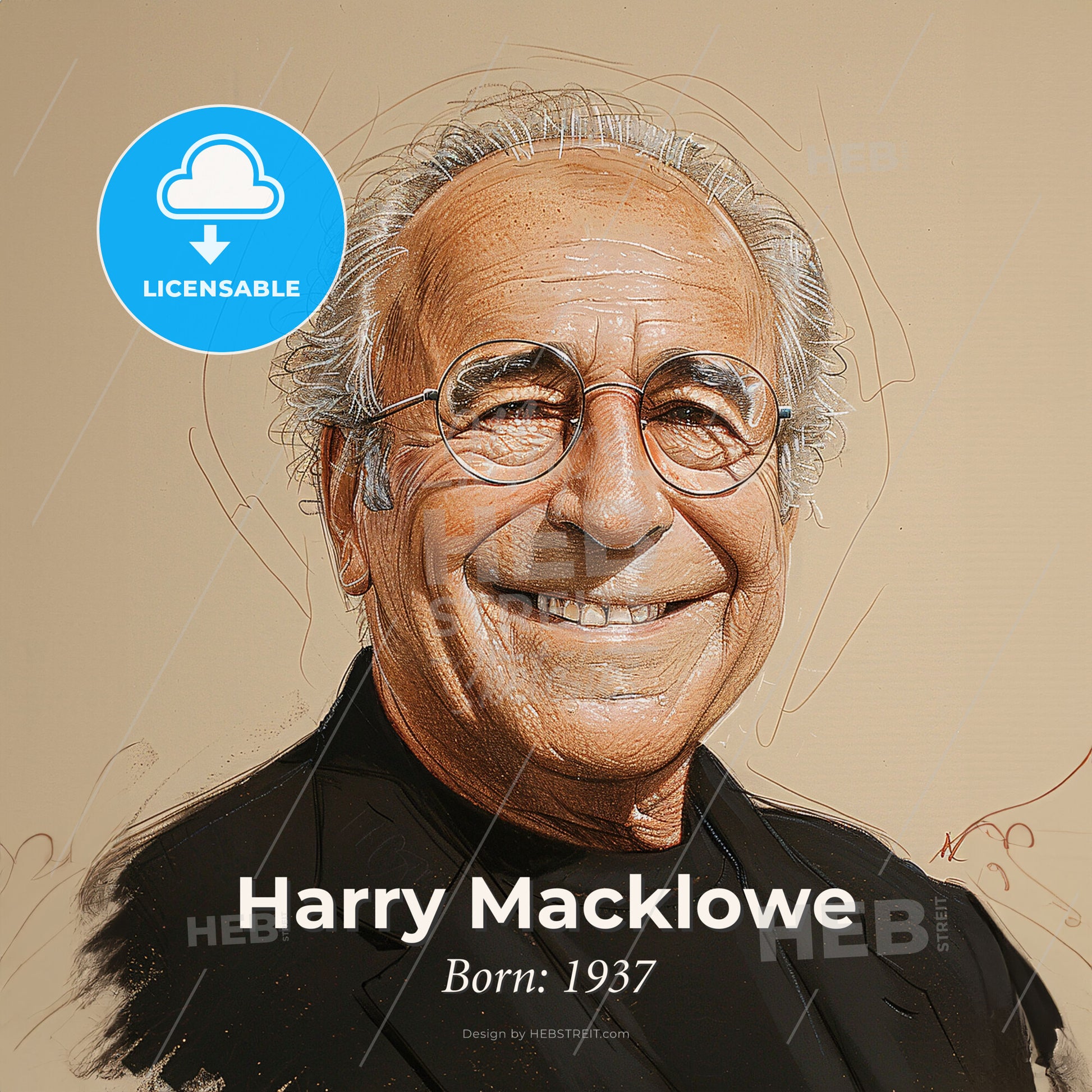 Harry Macklowe, Born: 1937, American real estate developer - A Man Smiling At The Camera Print Template