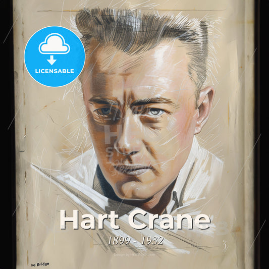 Hart Crane, 1899 - 1932, American poet - A Drawing Of A Man Print Template
