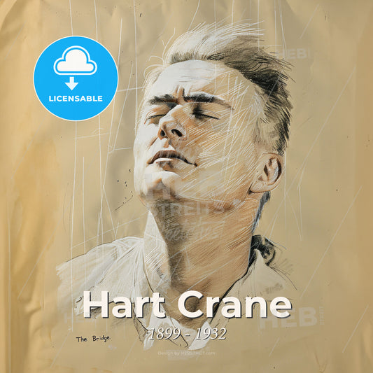 Hart Crane, 1899 - 1932, American poet - A Drawing Of A Man Print Template