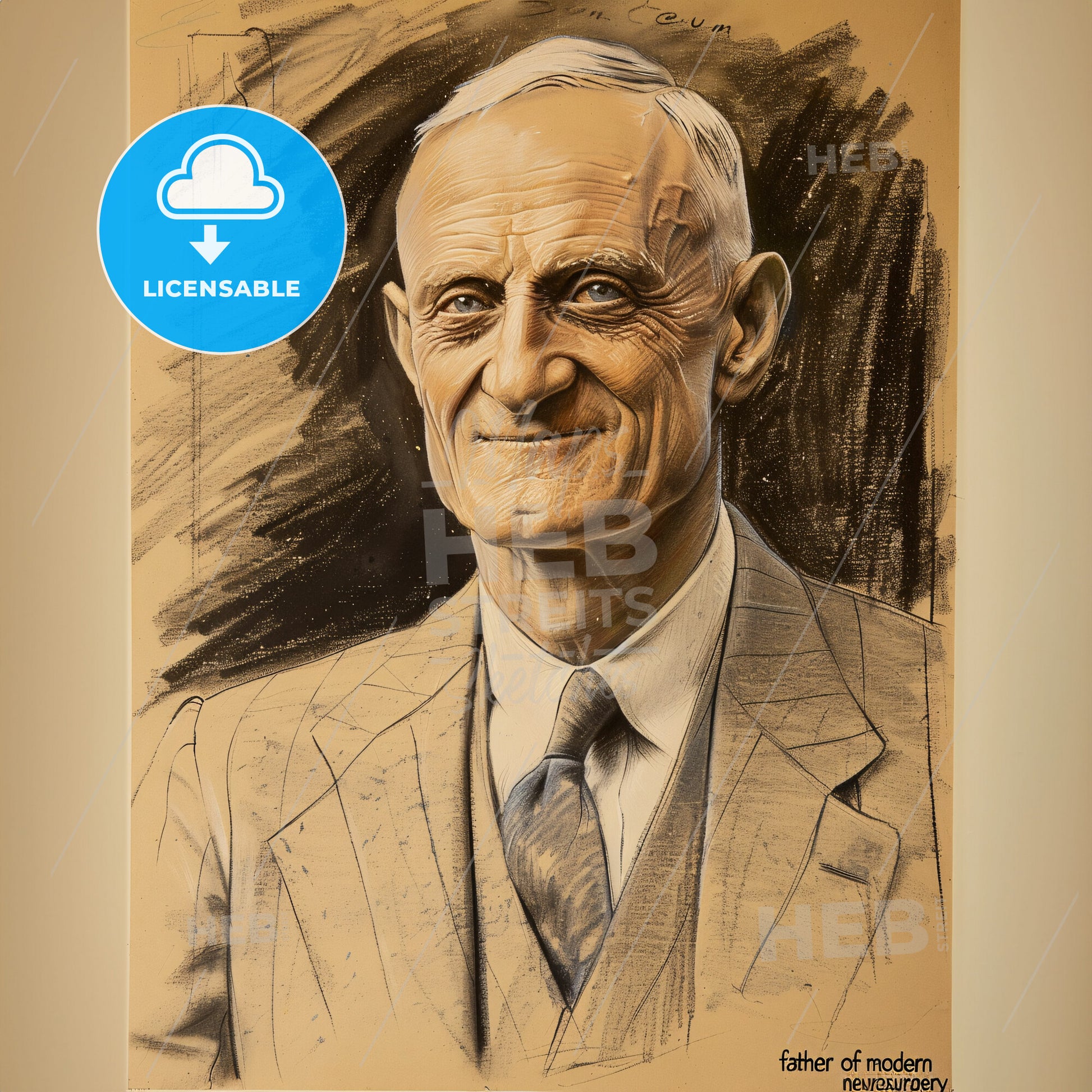 Harvey Cushing, 1869 - 1939, American neurosurgeon - A Portrait Of A Man