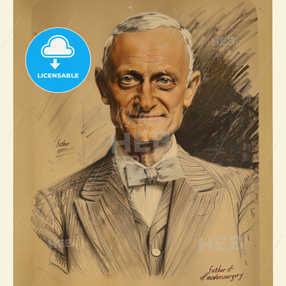 Harvey Cushing, 1869 - 1939, American neurosurgeon - A Portrait Of A Man