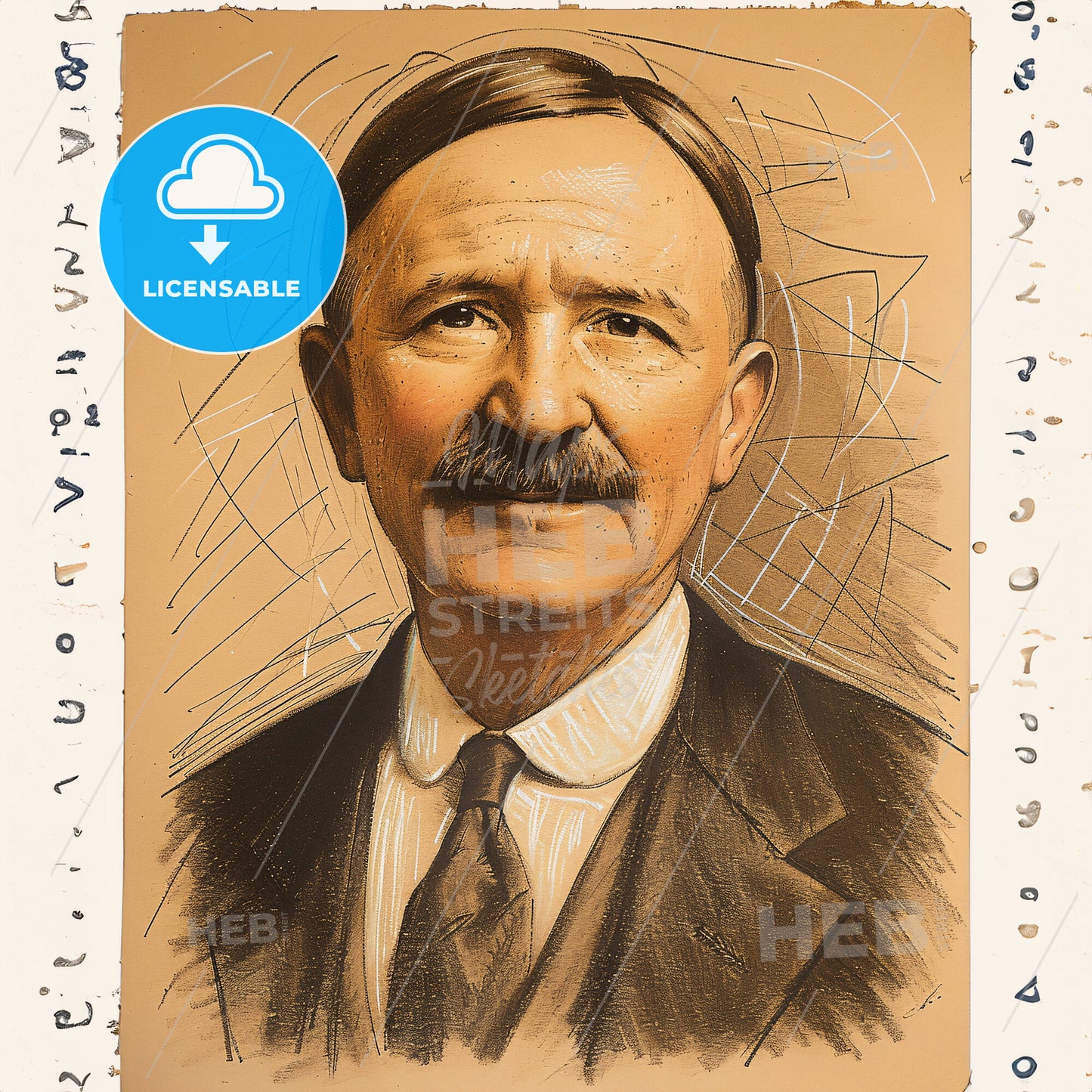 Harvey S. Firestone, 1868 - 1938, American industrialist - A Man With A Mustache