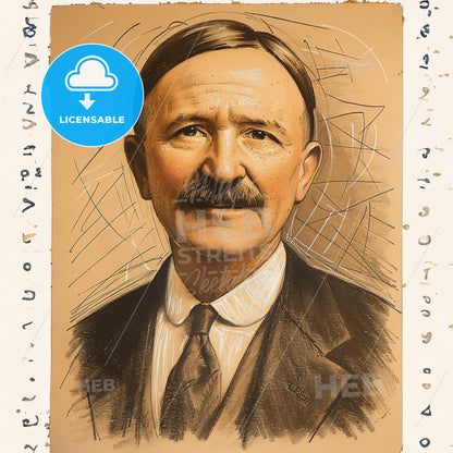 Harvey S. Firestone, 1868 - 1938, American industrialist - A Man With A Mustache
