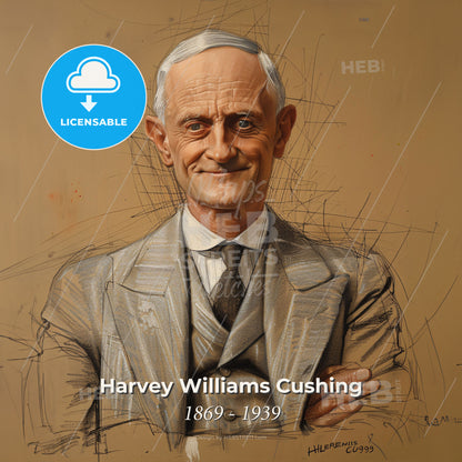 Harvey Williams Cushing, 1869 - 1939, American neurosurgeon - A Man In A Suit Print Template