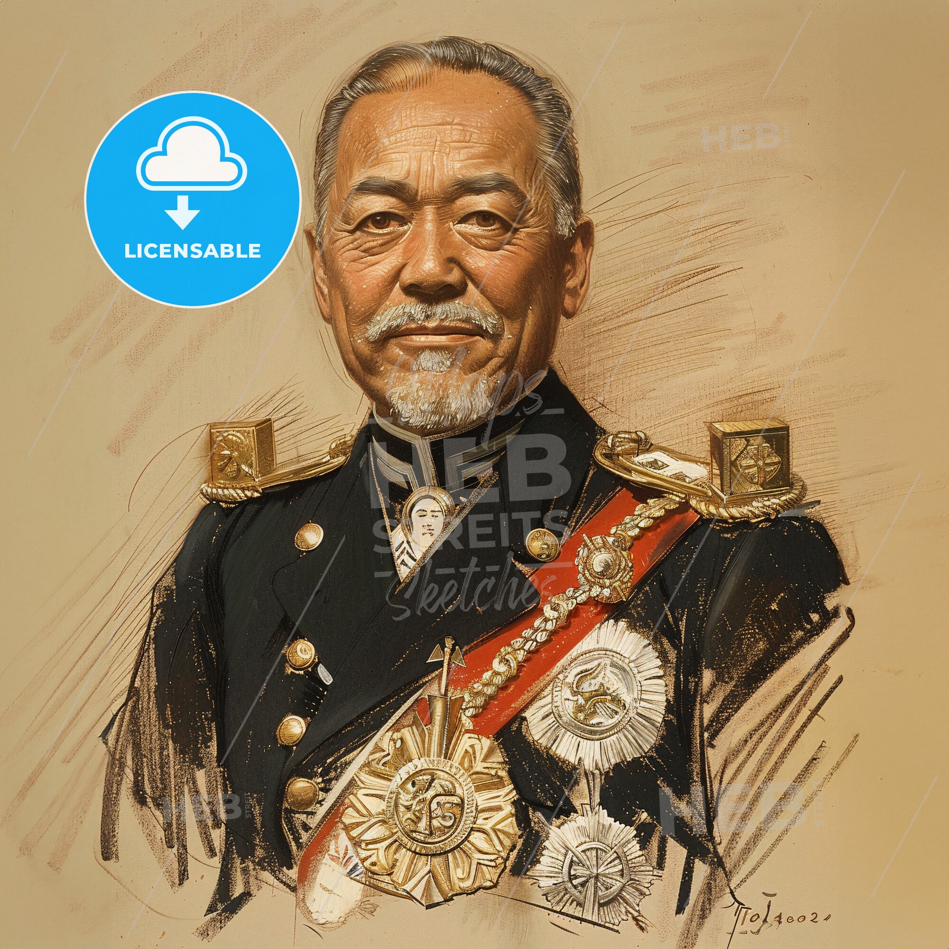 Heihachiro Togo, 1848 - 1934, Japanese Marshal Admiral - A Man In A Military Uniform