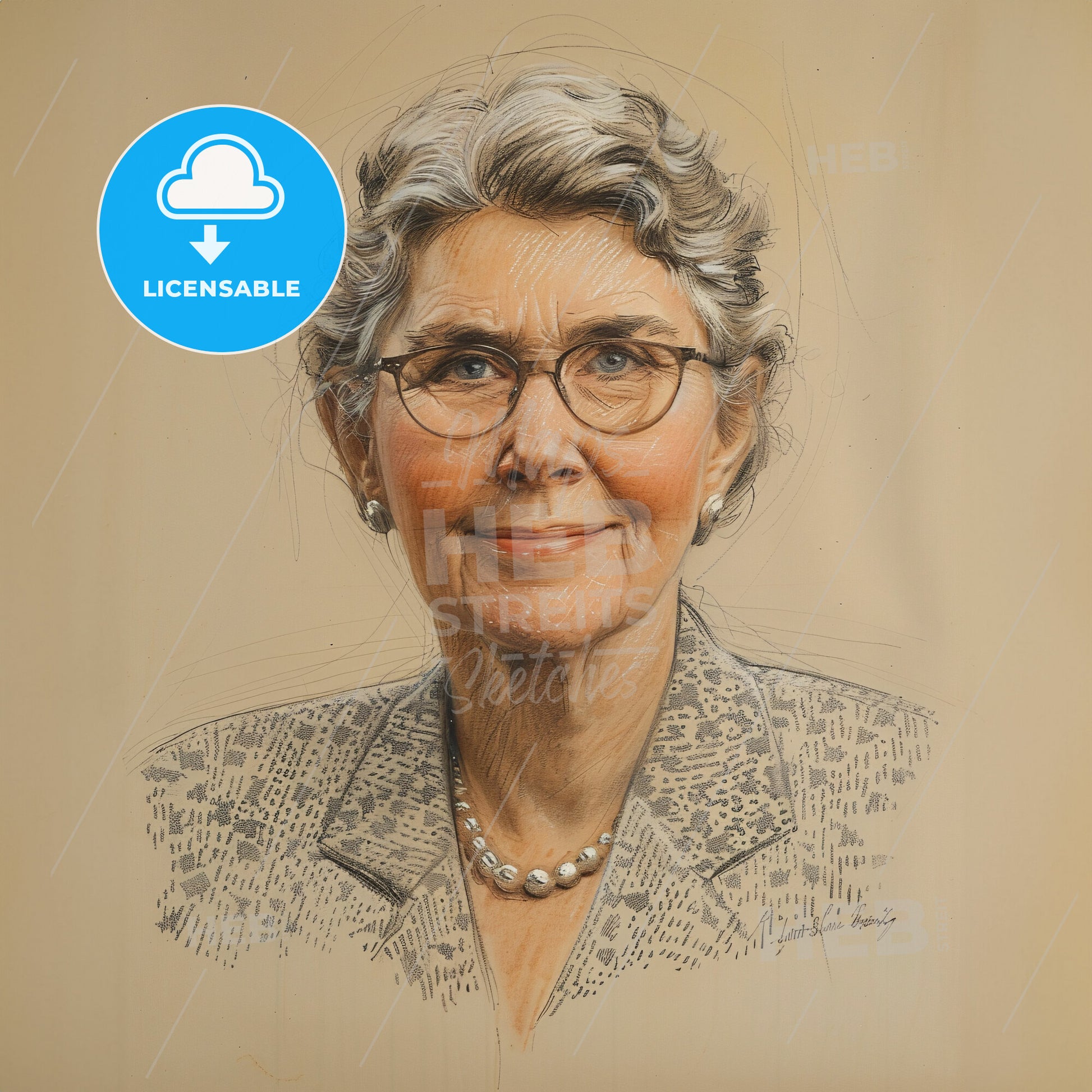 Helen Brooke Taussig, 1898 - 1986, American cardiologist - A Woman With Glasses And A Pearl Necklace