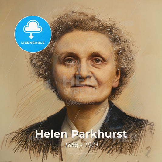 Helen Parkhurst, 1886 - 1973, American educator - A Drawing Of A Woman Print Template