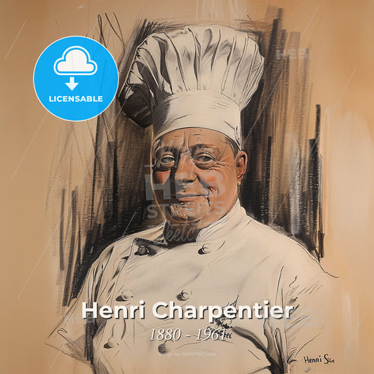 Henri Charpentier, 1880 - 1961, French chef - A Drawing Of A Chef Print Template