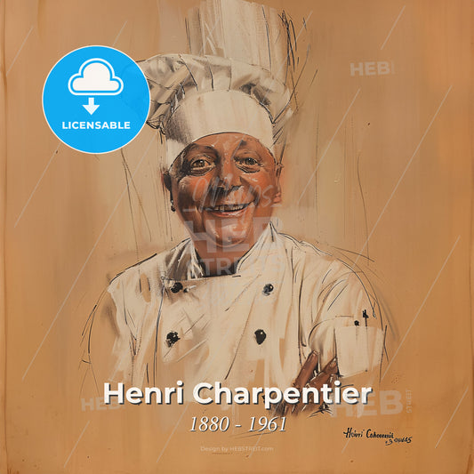 Henri Charpentier, 1880 - 1961, French chef - A Painting Of A Chef Print Template