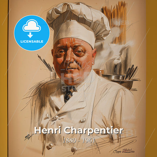 Henri Charpentier, 1880 - 1961, French chef - A Man In A Chef's Hat Print Template