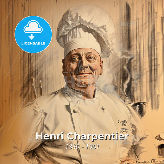 Henri Charpentier, 1880 - 1961, French chef - A Man In A Chef's Hat Print Template