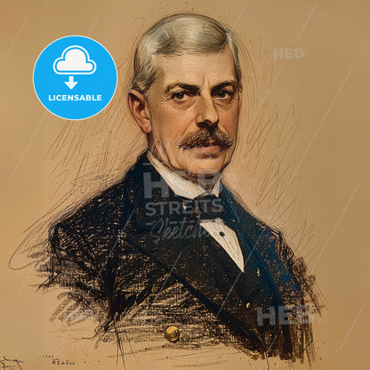 Henry Flagler, 1830 - 1913, American industrialist - A Man With A Mustache Wearing A Suit