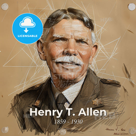 Henry T. Allen, 1859 - 1930, American explorer and army officer - A Man In A Uniform Print Template