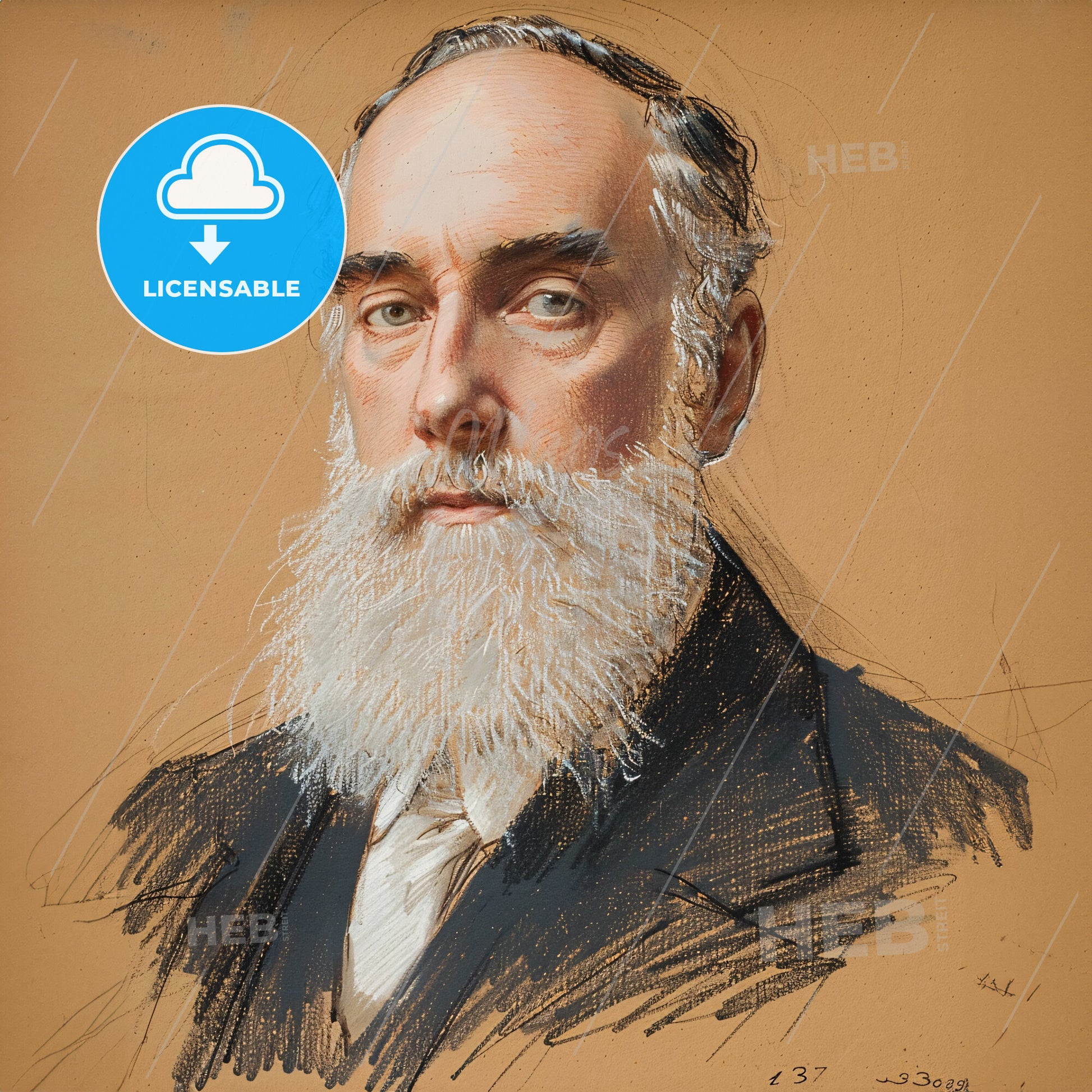 Herbert Harley, 1864 - 1953, American lawyer - A Man With A White Beard