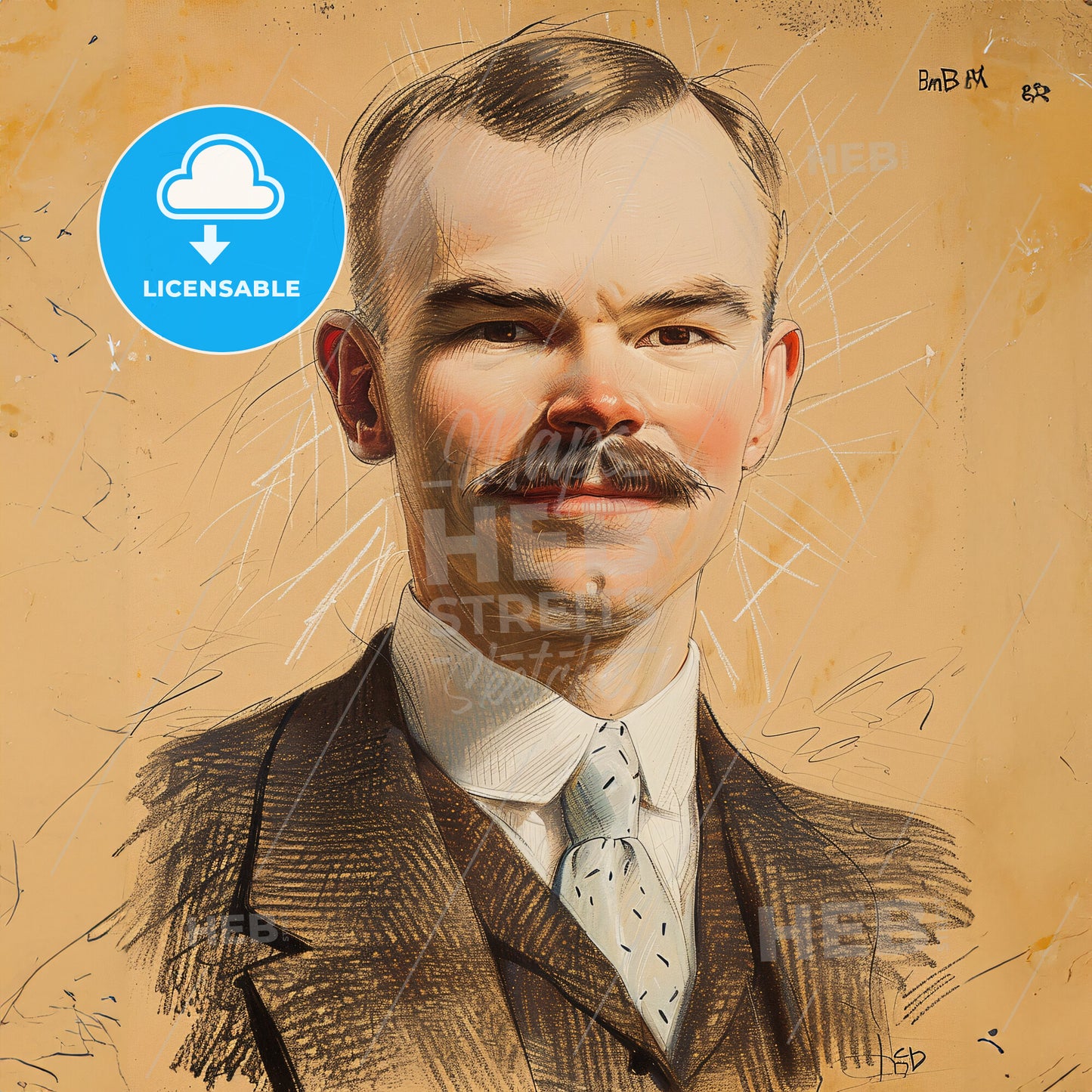 Herman Hollerith, 1860 - 1929, American statistician - A Man With A Mustache