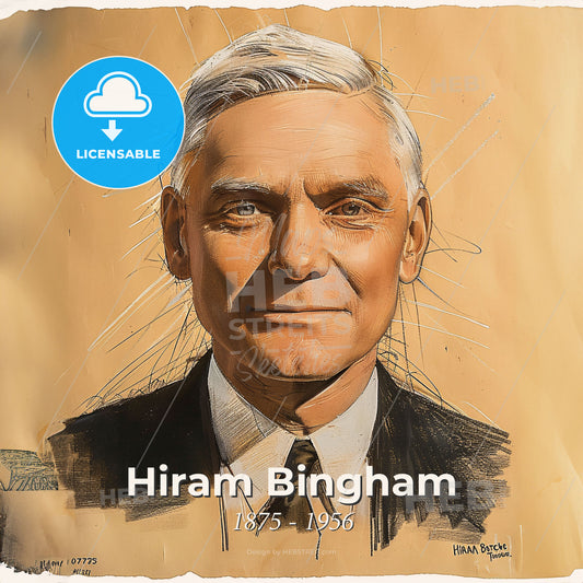 Hiram Bingham, 1875 - 1956, American explorer - A Man In A Suit And Tie Print Template