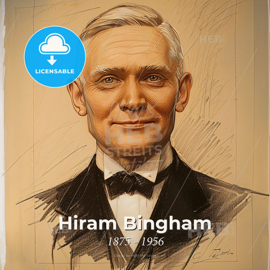 Hiram Bingham, 1875 - 1956, American explorer - A Man In A Suit Print Template