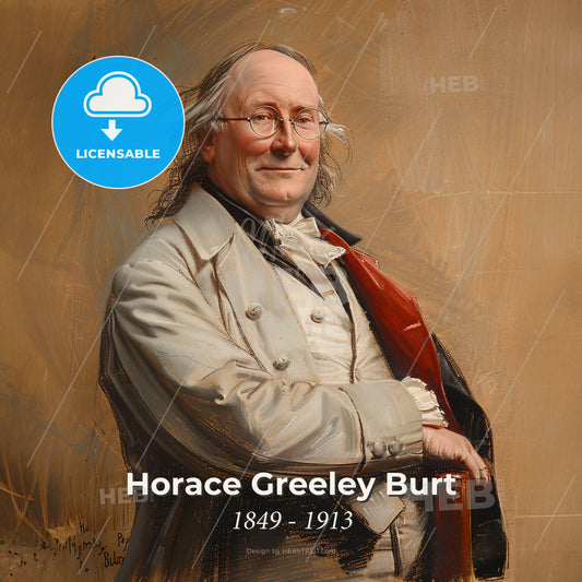 Horace Greeley Burt, 1849 - 1913, American railway executive - A Man In A Coat Print Template