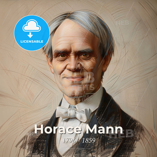 Horace Mann, 1796 - 1859, American educator - A Portrait Of A Man Print Template