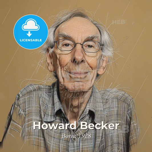 Howard Becker, Born: 1928, American sociologist - A Man With Glasses And A Plaid Shirt Print Template
