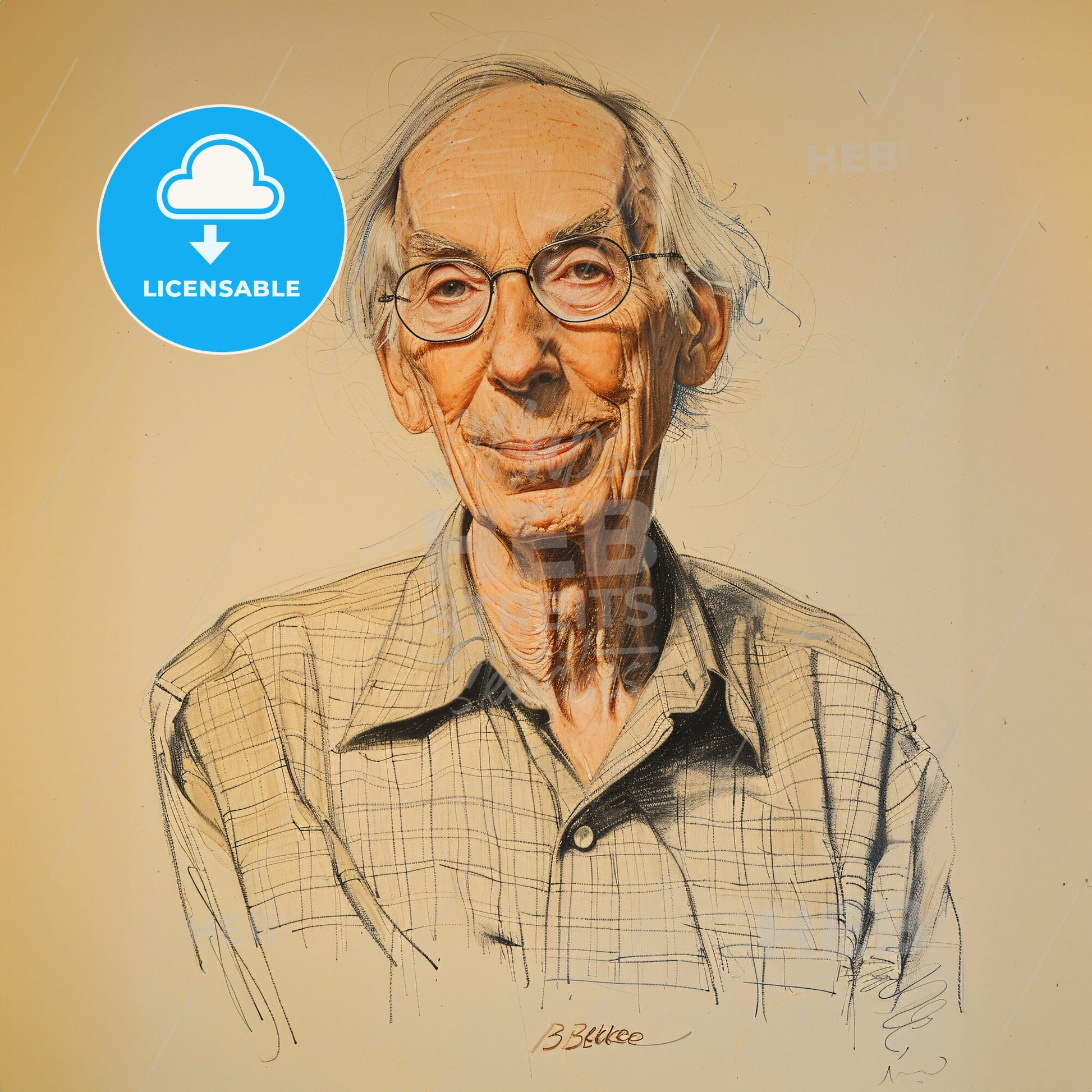 Howard Becker, Born: 1928, American sociologist - A Drawing Of An Old Man