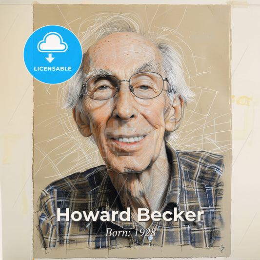 Howard Becker, Born: 1928, American sociologist - A Drawing Of A Man Print Template