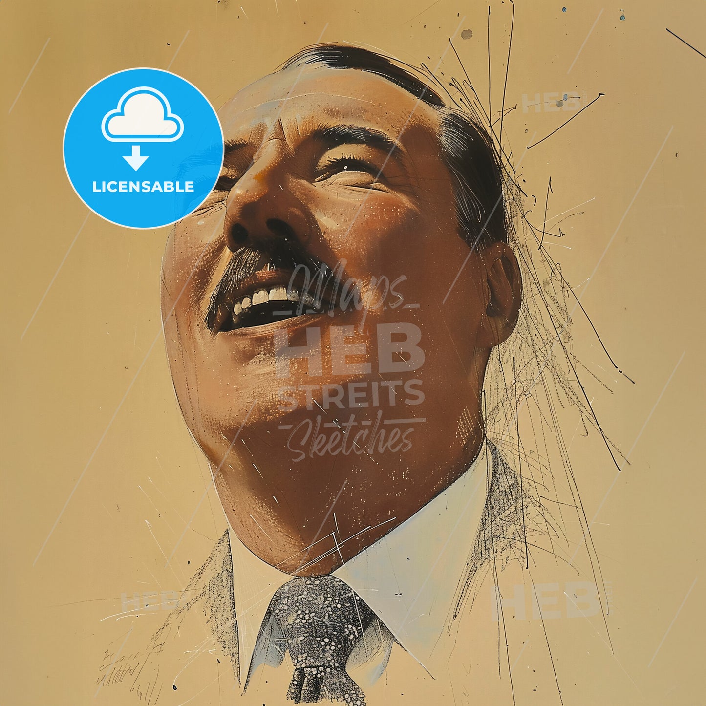 Howard Carter, 1874 - 1939, British archaeologist - A Man With A Mustache