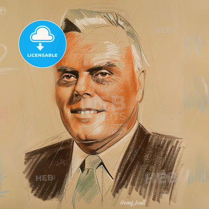 Howard Johnson, 1897 - 1972, American hotelier - A Man In A Suit And Tie