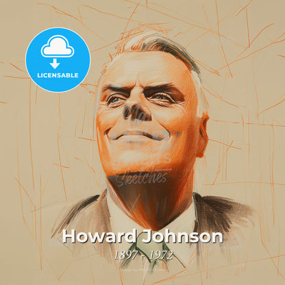 Howard Johnson, 1897 - 1972, American hotelier - A Drawing Of A Man Print Template