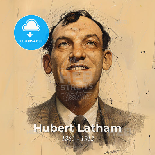 Hubert Latham, 1883 - 1912, French aviator - A Man In A Suit And Tie Print Template