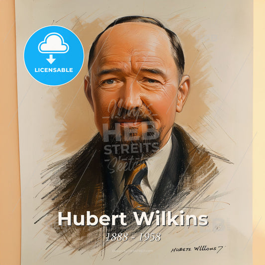 Hubert Wilkins, 1888 - 1958, Australian explorer - A Portrait Of A Man Print Template