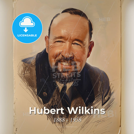 Hubert Wilkins, 1888 - 1958, Australian explorer - A Portrait Of A Man Print Template