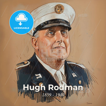 Hugh Rodman, 1859 - 1940, American Admiral - A Man In A Uniform Print Template