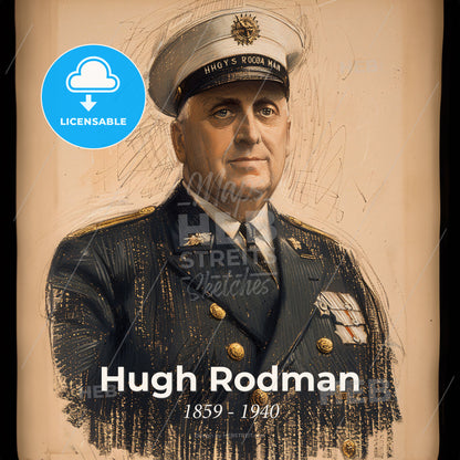 Hugh Rodman, 1859 - 1940, American Admiral - A Man In A Military Uniform Print Template