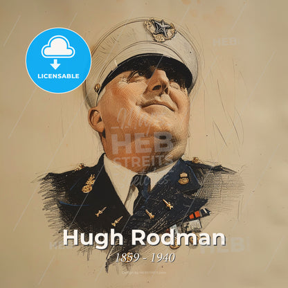 Hugh Rodman, 1859 - 1940, American Admiral - A Man In A Military Uniform Print Template