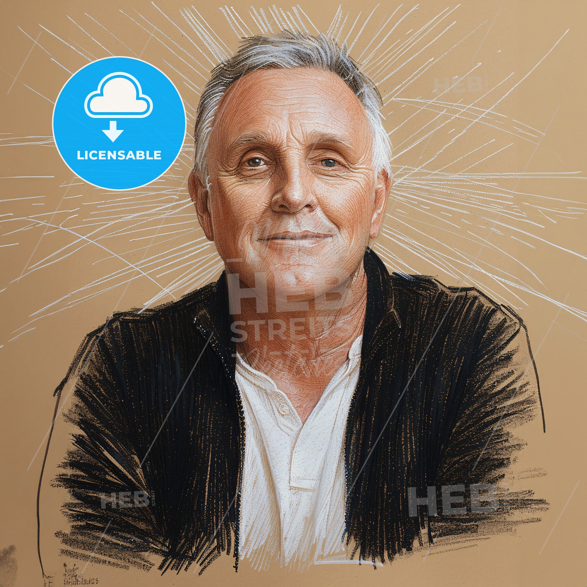 Ian Schrager, Born: 1946, American hotelier - A Man With White Hair And A Black Jacket